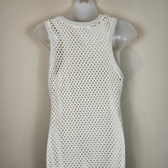 Art Dept Cage Dress Designer Minimalist Luxe Modern Maxi Crochet Celeb Womens M - Picture 8 of 13